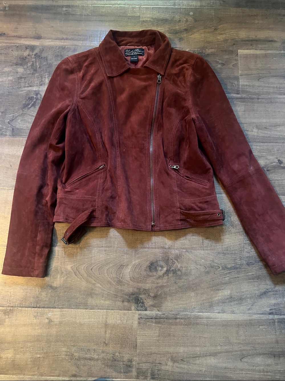 Lucky Brand Suede Moto Jacket - Rust